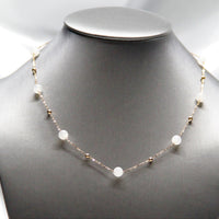 18k White Jade Starry Necklace #1658