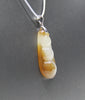 Rich Bean Hetian Jade Pendant  #1689