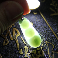 Rich Bean Hetian Jade Pendant #250