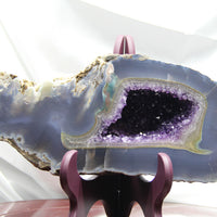 TOP QUALITY BLUE AGATE AMETHYST GEODE #1868