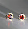 January Earrings - Garnet #1989