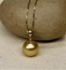 SOUTH SEA GOLD PEARL EARRINGS & PENDANT #1620