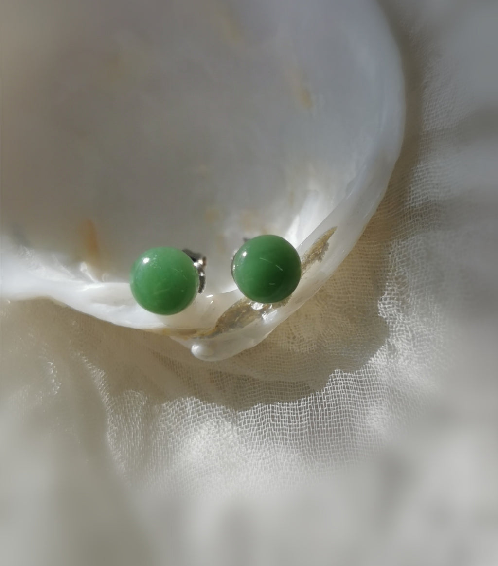 Jade Studs - 8mm #2029