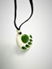 Jade Bear Paw on Bone Necklace #1153