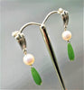 CANADIAN JADE & AKOYA PEARL EARRINGS #1632