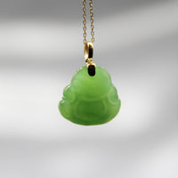 18K Siberian Jade Buddha Pendant #1703