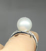 14k Freshwater Pearl Diamond Ring #1935