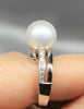 14k Freshwater Pearl Diamond Ring #1935