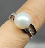 14k Freshwater Pearl Diamond Ring #1935