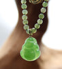 TOP GRADE BUDDHA SIBERIAN JADE BEAD NECKLACE #1815