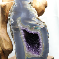 TOP QUALITY BLUE AGATE AMETHYST GEODE #1868