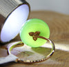 Top Grade Apple Green Donut Siberian Jade Ring #1605