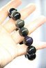 14mm Obsidian Rainbow Eye Beaded Bracelet #1845