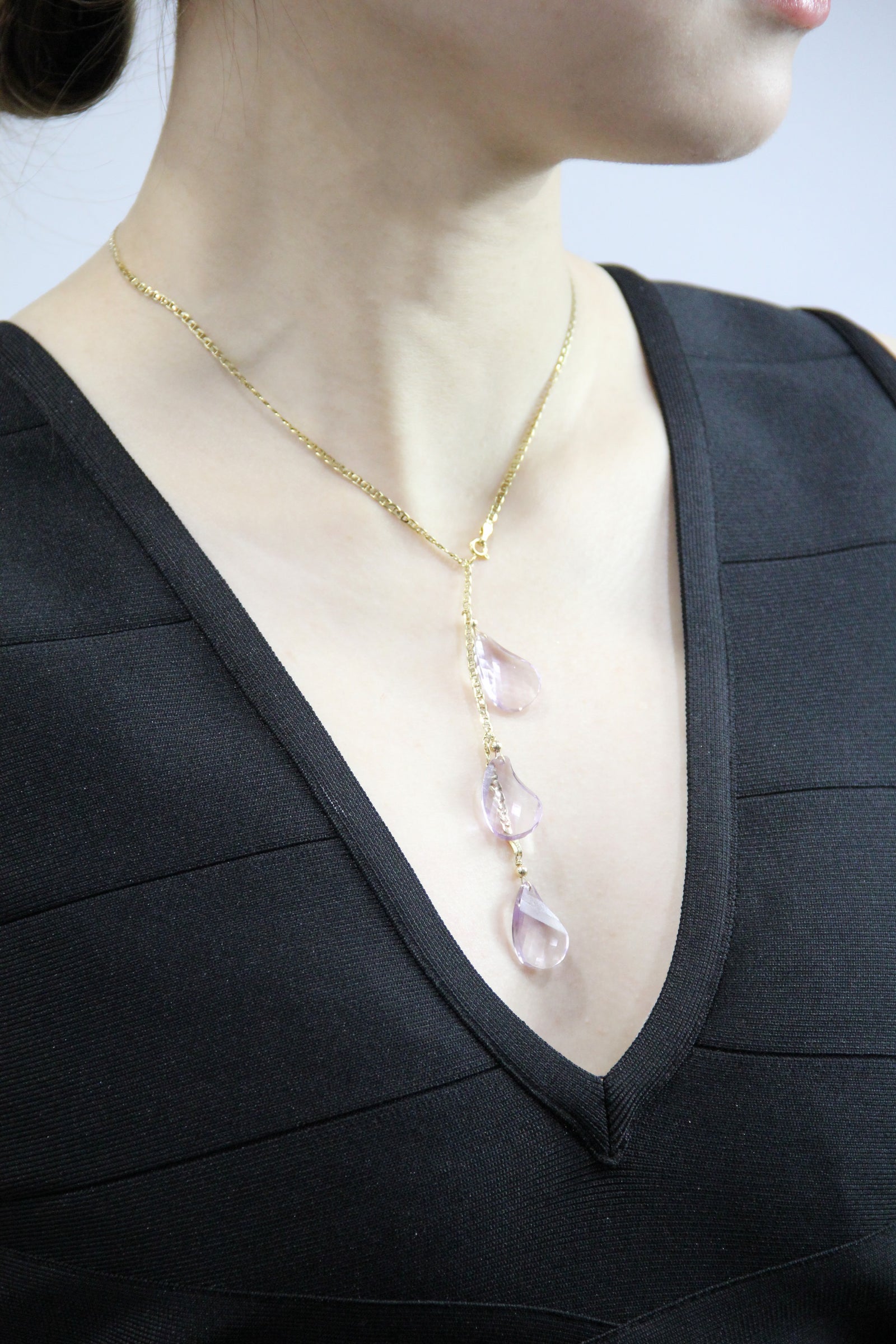 14K Amethyst Necklace #1010