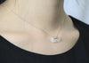 18k White Jade Lock Pendant #1311