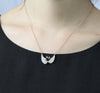 18k White Jade Double Swan Pendant #1505