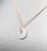 14k White Jade PI Harmony Pendant #1743