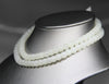 108 Polished White Jade Mala Beaded Necklace #1817