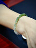 14k Gradient Green Jade Beaded Bracelet #1019