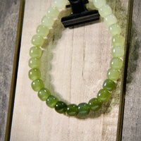 Green Gradient Jade Beaded Bracelet #1020