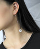 18K DONUT WHITE JADE EARRINGS #1446