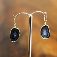 NATURAL GEODE EARRINGS 14K 18GE004