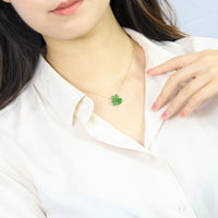 FU WORD APPLE GREEN PENDANT #1315