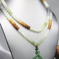 108 Multicolour Jade Mala Beaded Necklace #1692