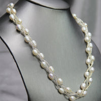 18.5" HAND MADE PEARL NECKLACE #1587