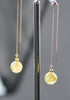 Natural Rutilated Gold Quartz Crystal Earrings #1455