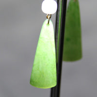 WHITE JADE & CANADIAN JADE EARRINGS  #1430