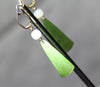 WHITE JADE & CANADIAN JADE EARRINGS  #1430