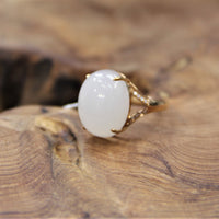 Eternal Grace White Jade Ring #1907