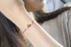 14K White Jade Red Lucky Bracelet