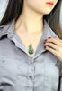 14k Siberian Jade Single Twist Pendant #1729