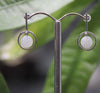 14k Jadeite Round Earrings #1432