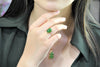 18K Top Grade Siberian Jade Ring  #1900