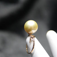 13.5~14mm South Sea Gold Pearl Ring #2051