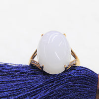 Eternal Grace White Jade Ring #1907