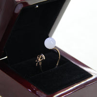 18K White Jade Ring #1908