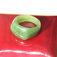 Saddle Top Band Jade Ring#1915