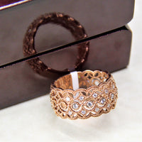 10k Diamond Wide Bang Ring #1624