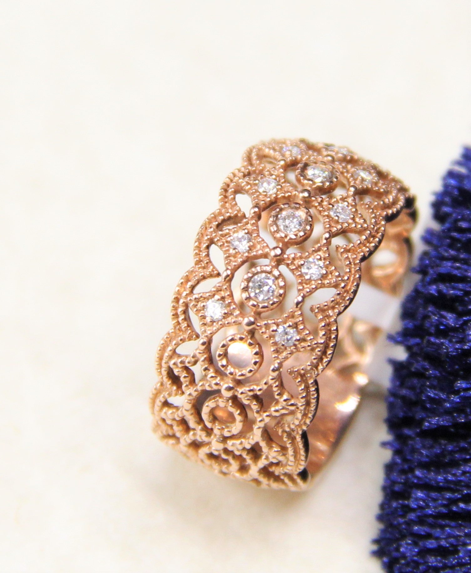 Eternal Love 10k Diamond Wide Bang Ring #1624