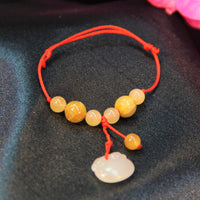 Lucky Jade Red Cord Bracelet