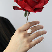 Eternal Grace White Jade Ring #1907