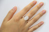 TOP GRADE WHITE JADE RING #1906