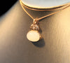 18k White Jade Gourd Necklace #1312