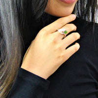 14K AKOYA SALT SEA PEARL JADE RING #1651