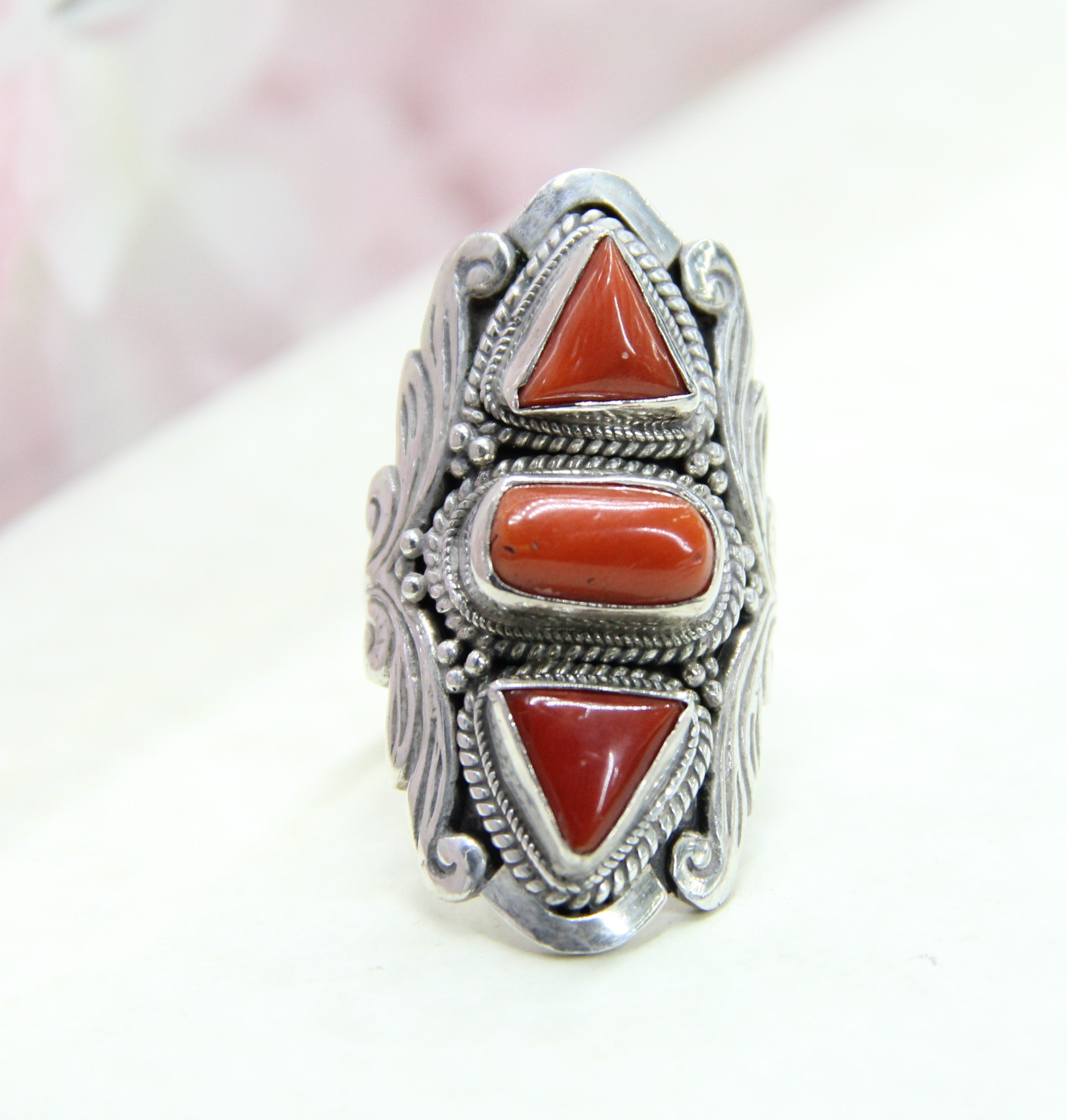 Coral Ring Natural Coral | Natural Gems Canada