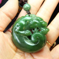 Jade PI Harmony Dragon Pendant #1305